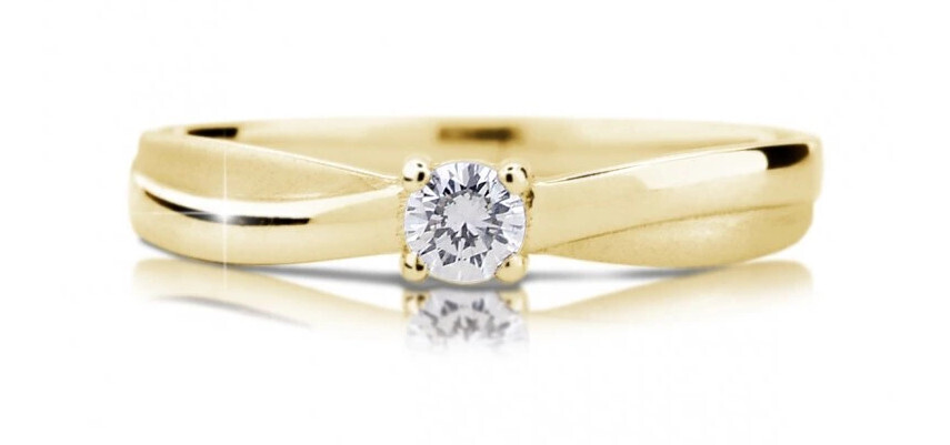 Cutie Diamonds Luxusný zásnubný prsteň zo žltého zlata s briliantom DZ6817-1906-10-X-1 53 mm