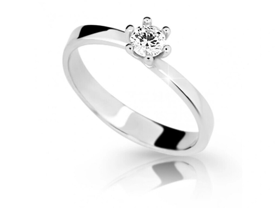 Cutie Diamonds Očarujúce prsteň z bieleho zlata s diamantom DZ6904-1903-10-X-2 65 mm