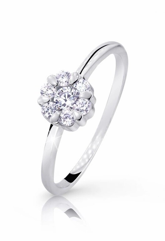 Cutie Jewellery Krásny prsteň z bieleho zlata Z8050-10-X-2 64 mm