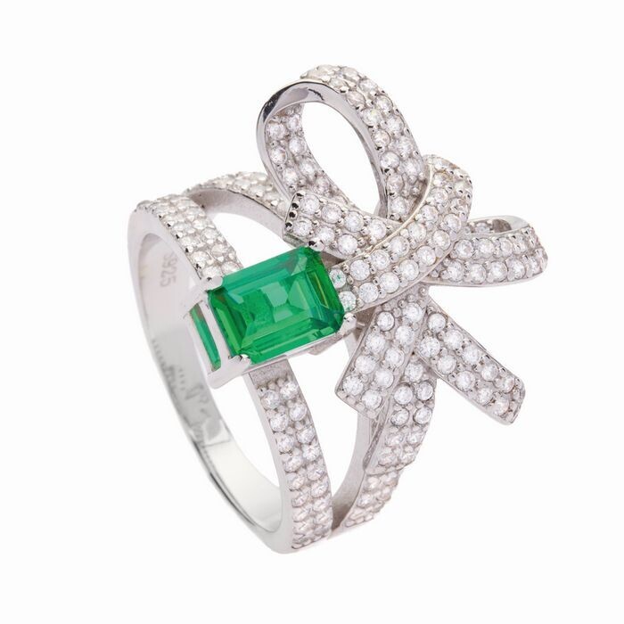 Oliver Weber Nápaditý strieborný prsteň s kryštálmi Fantasia 63357 54 mm