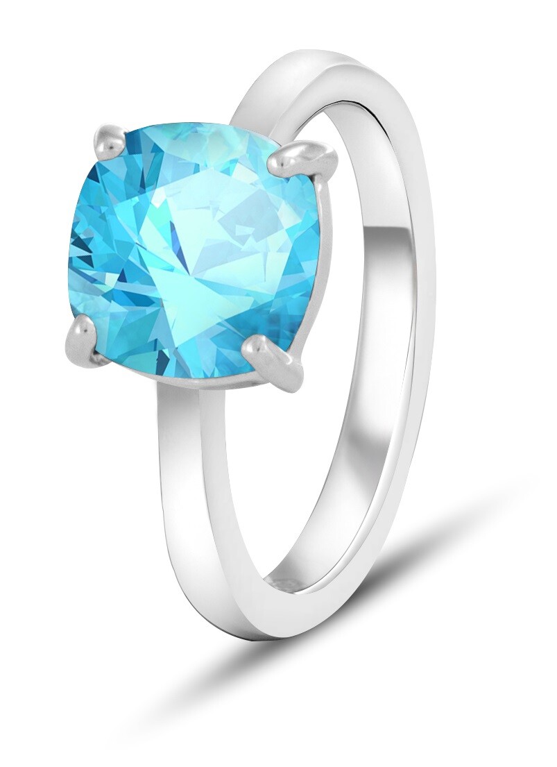 Beneto Exclusive Slušivý strieborný prsteň s topazom TOPAGG3 52 mm