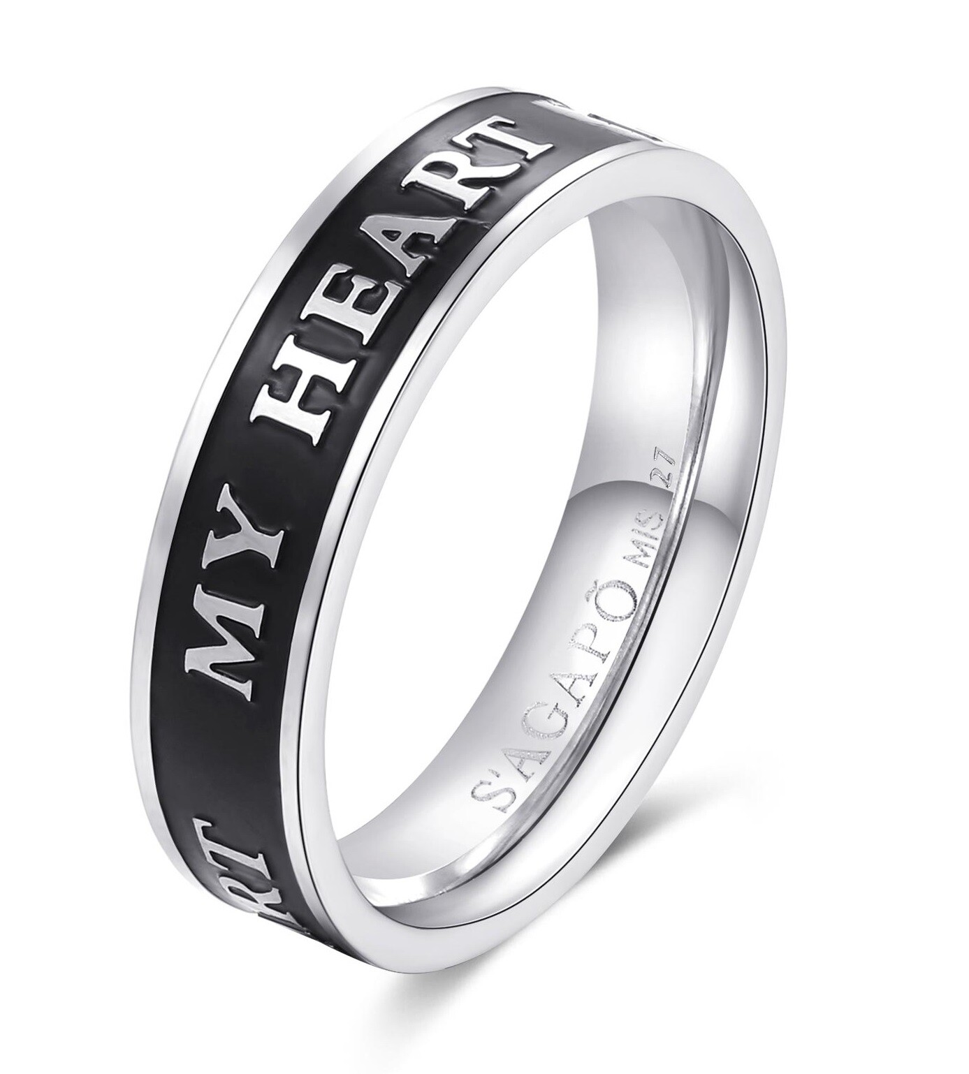 S'Agapõ Štýlový pánsky prsteň z ocele For Love SFV38 65 mm