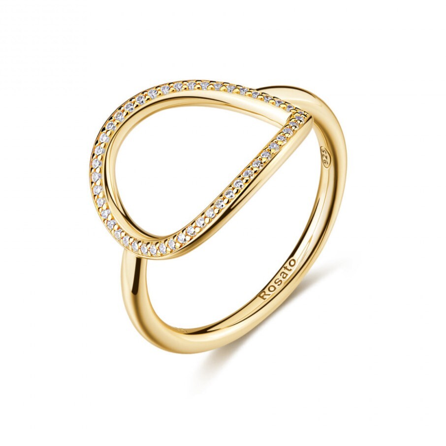 Rosato Dizajnový pozlátený prsteň Sofia RZSO40 58 mm