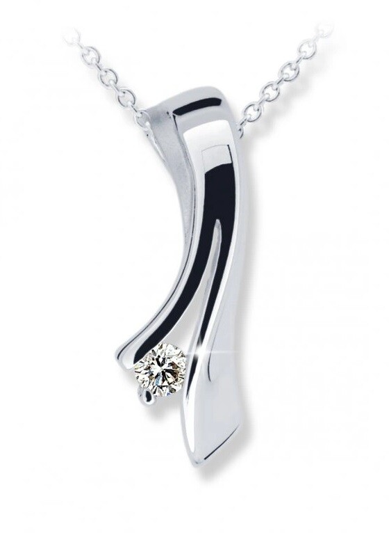 Cutie Diamonds Slušivý prívesok z bieleho zlata s diamantom DZ6310-1796-40-00-X-2