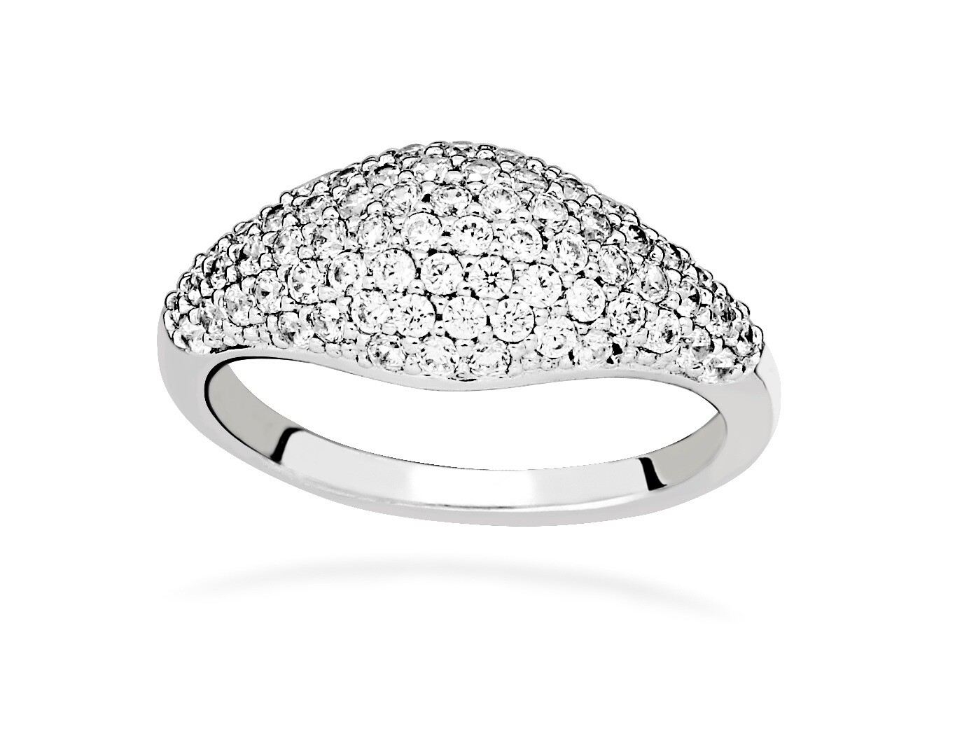 Silver Cat Trblietavý strieborný prsteň s kubickými zirkónmi Beauty SC641 56 mm