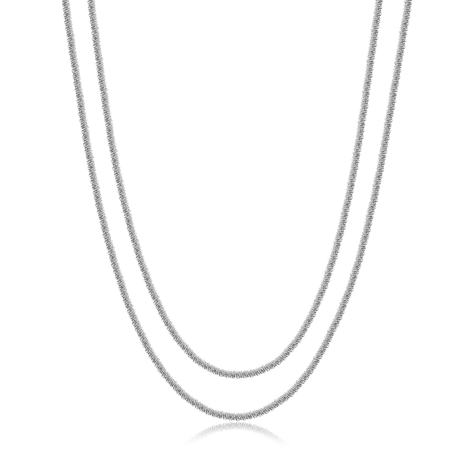 S'Agapõ Nádherný oceľový dvojitý náhrdelník Chunky SHK104