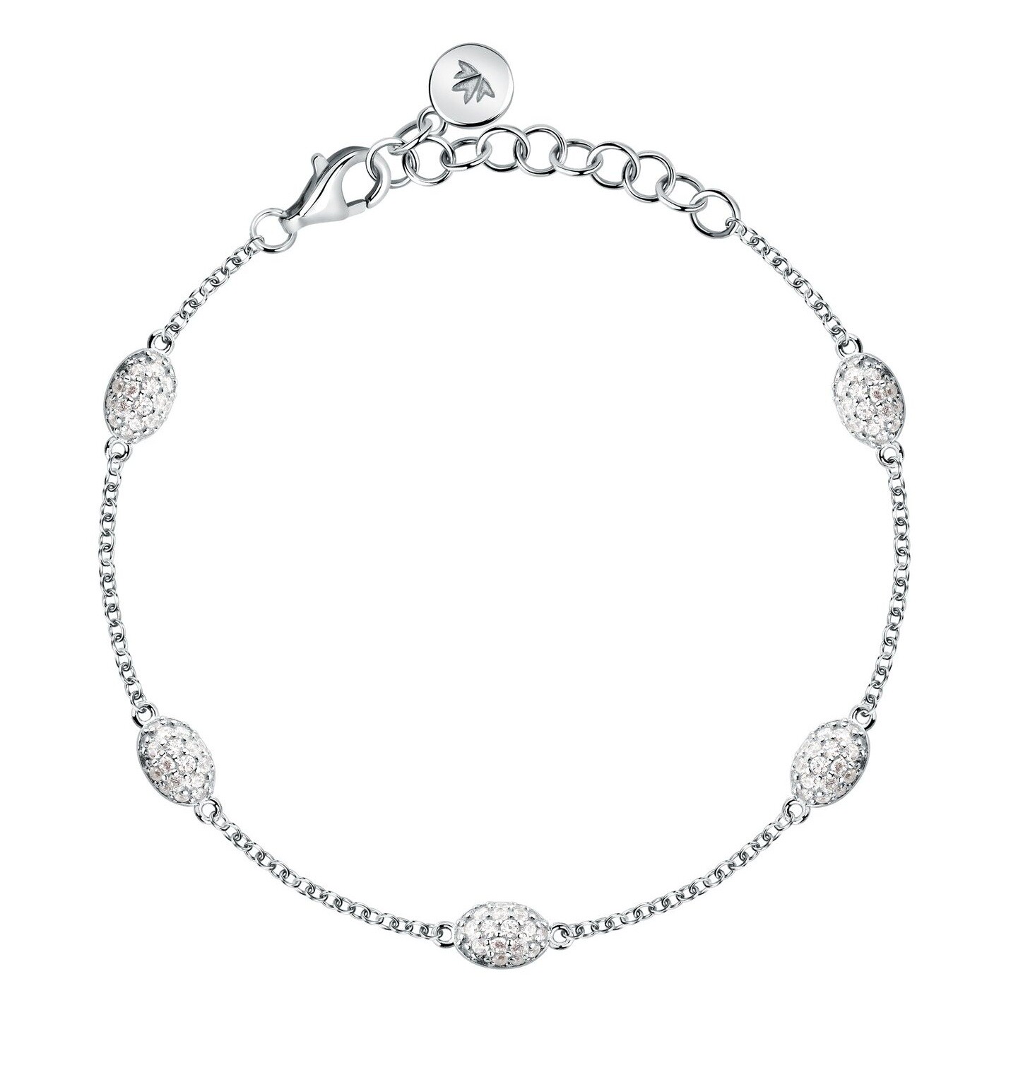 Morellato Strieborný náramok s čírymi kubickými zirkónmi Pavé SAZB07