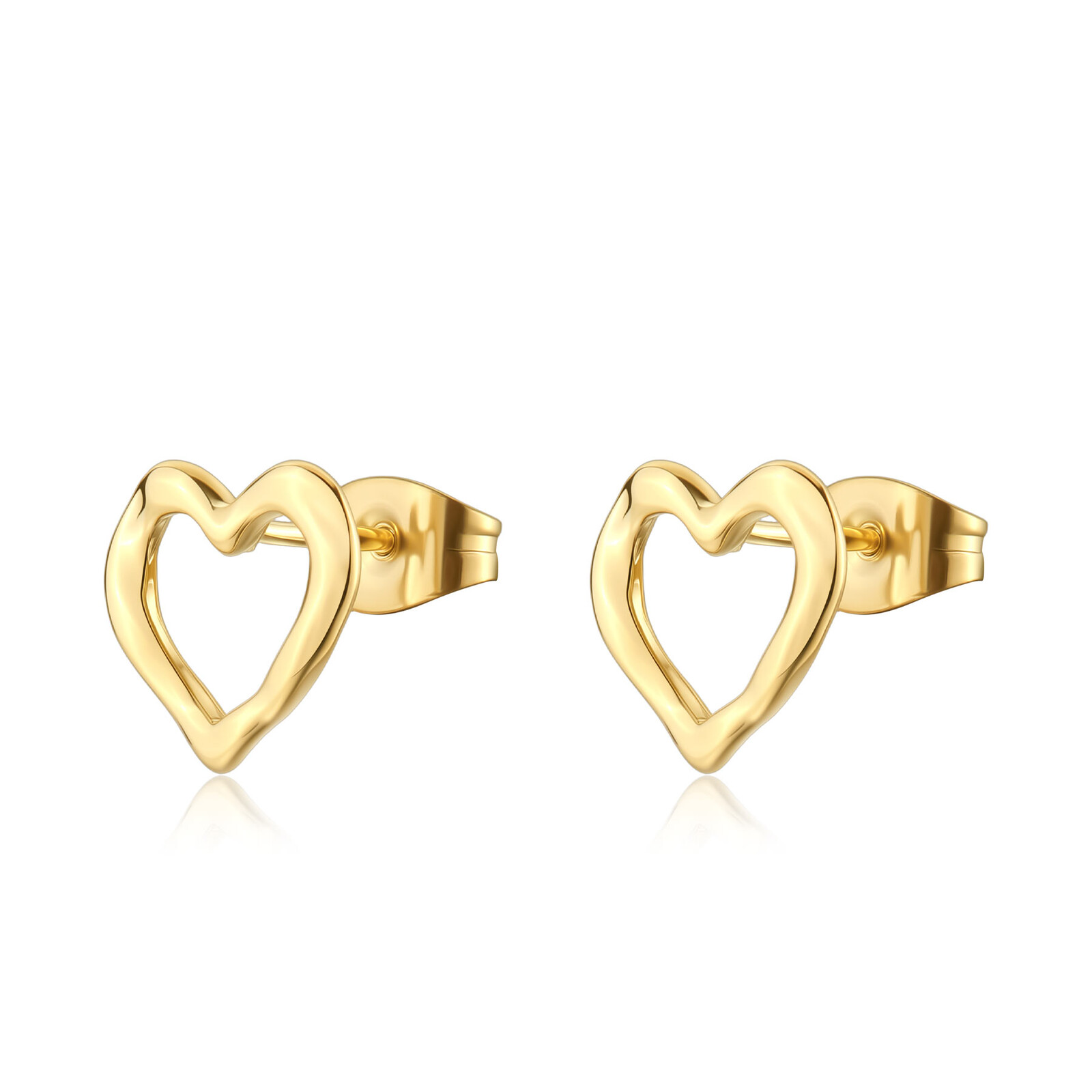 S'Agapõ Luxusné pozlátené náušnice v tvare srdca Emotion SMO22