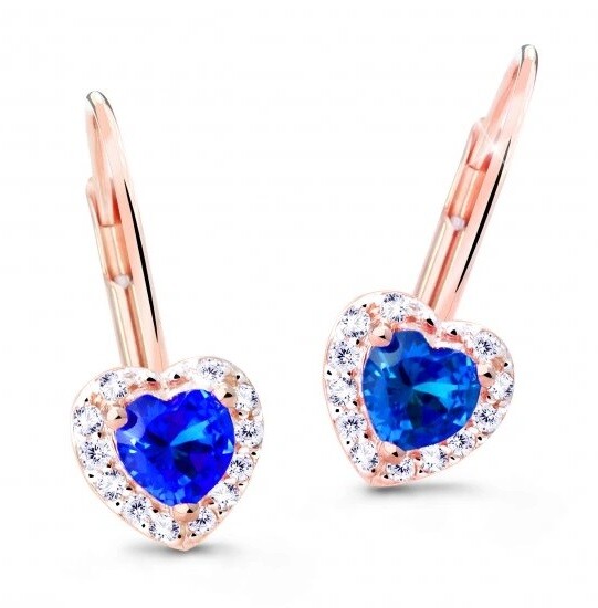 Cutie Jewellery Nežné náušnice s trblietavými zirkónmi Z8015-55-X-4 modrá