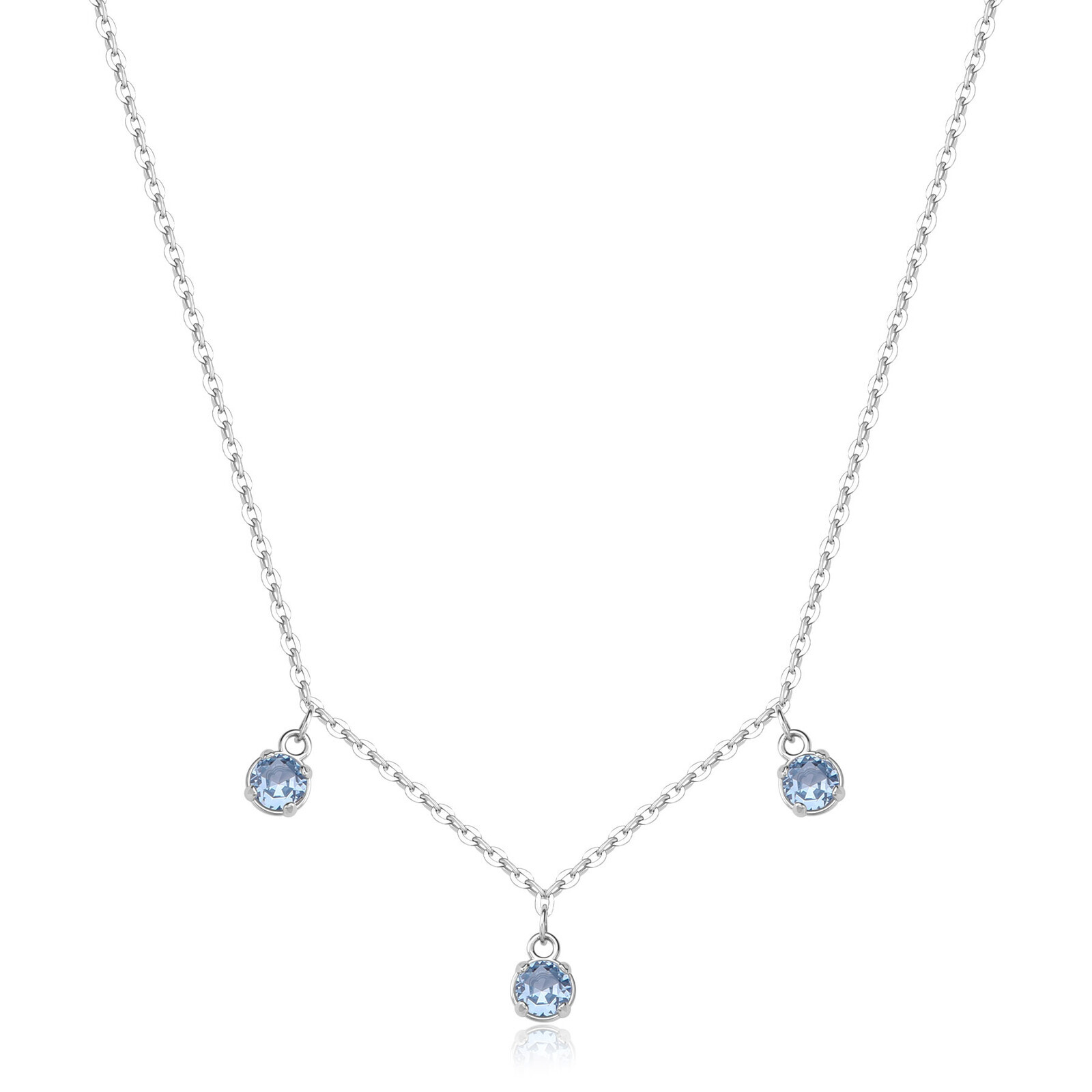 S'Agapõ Oceľový náhrdelník s kubickými zirkónmi Dazzly SDZ143