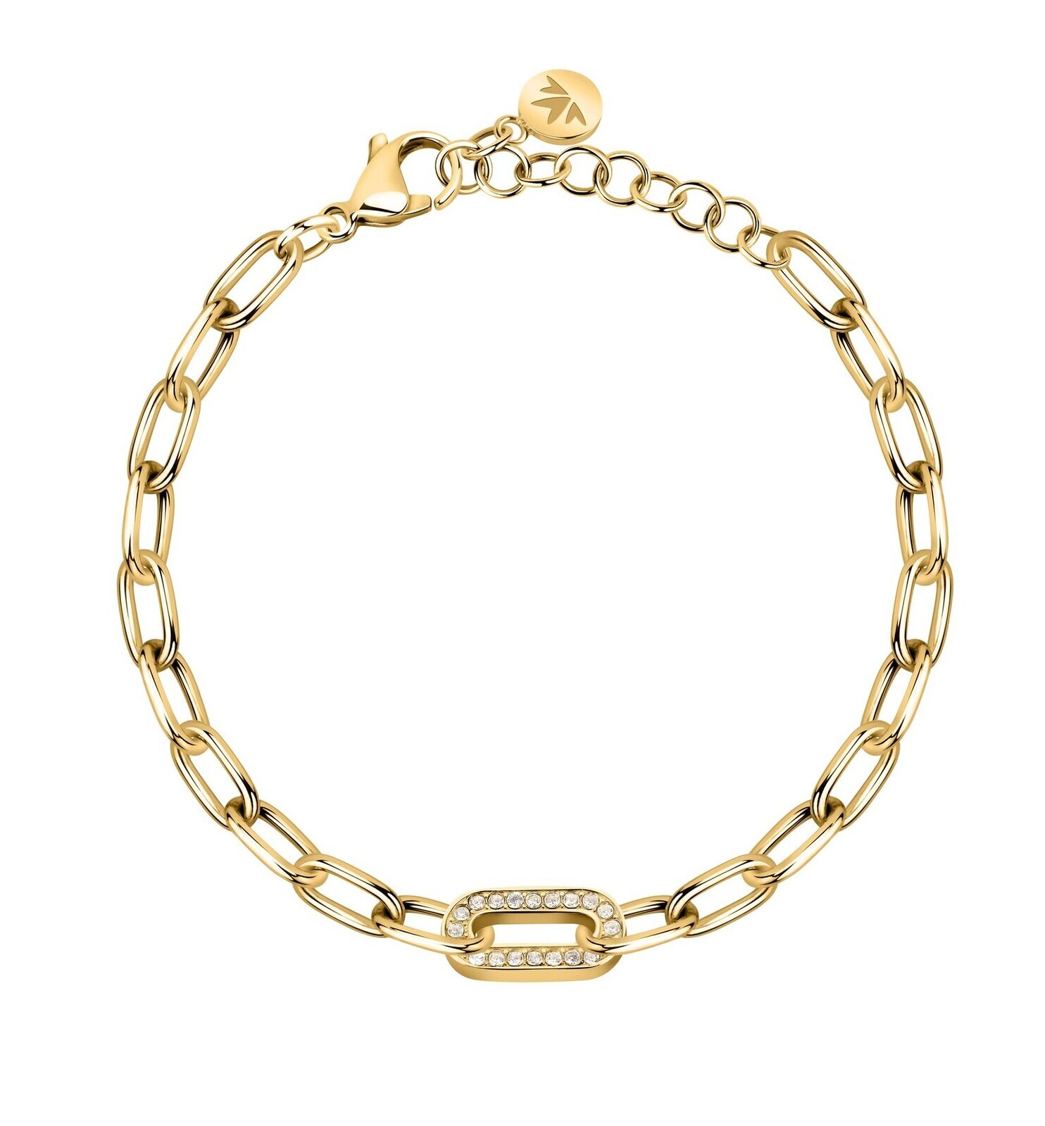 Morellato Moderný pozlátený náramok s kryštálmi Intrecci SAZC04