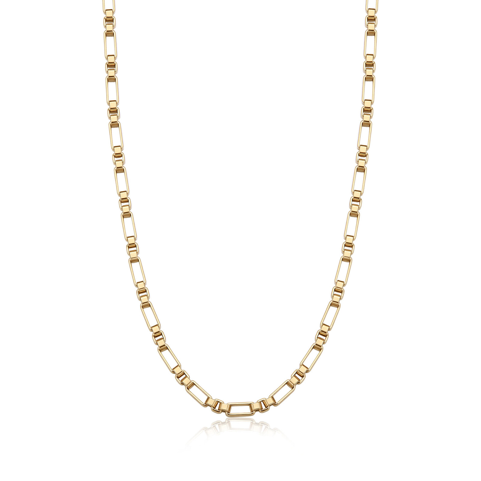 S'Agapõ Slušivá pozlátená retiazka pre mužov Ripple SRP91