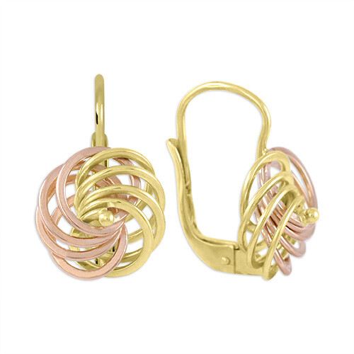 Soliter Originálne bicolor náušnice zo zlata 231 001 00637