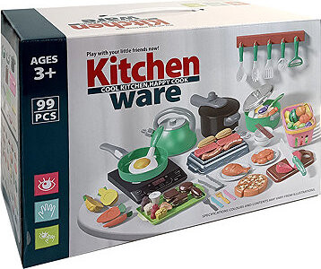 Bavytoy Sada nádobí do kuchyňky 99 ks, zelená