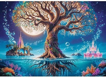 TREFL Puzzle Premium Plus Tea Time: Magický strom 500 dielikov