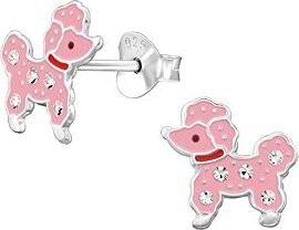 4SILVER Pudlíky, ružové, puzetové (Ag 925/1000, 0,1 g)