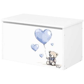 Box na hračky Nellys - Teddy love - modrý