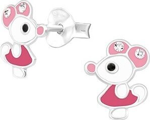 4SILVER Myška s kamienkami, puzetové (Ag 925/1000, 0,1 g)