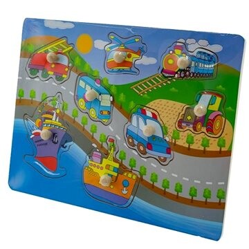 Tulimi Drevené zábavné puzzle vkladacie – Ulica