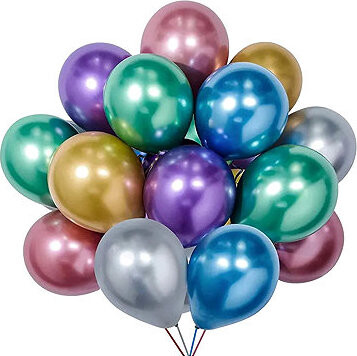 Foxter 3594 Metalické balónky, 30 cm, 50 ks, barevné