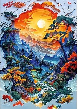 TREFL Puzzle Paper Art: Údolie 1000 dielikov