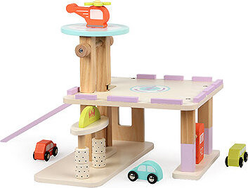 Aga4Kids Dřevěná garáž s čerpací stanicí