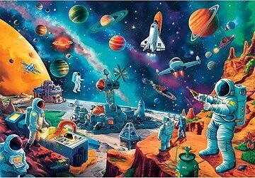 CLEMENTONI Puzzle Vesmírna partia 104 dielikov