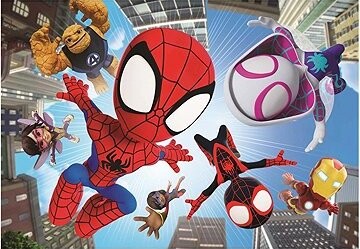 CLEMENTONI Puzzle Spidey a jeho priatelia: Vo vzduchu MAXI 104 dielikov