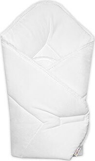 Baby Nellys Luxusní zavinovačka Velvet s krajkovým lemováním, 75 × 75 cm – bílá