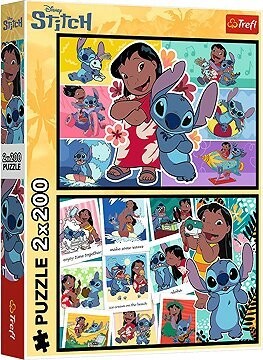TREFL Puzzle Lilo a Stitch: Šťastný život 2× 200 dielikov
