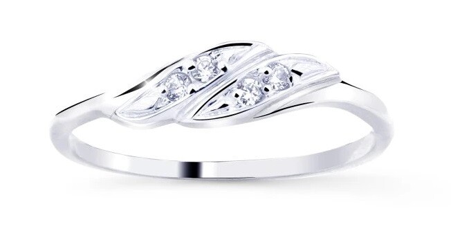 Cutie Diamonds Prsteň z bieleho zlata s diamantmi DZ8021-10-X-2 54 mm