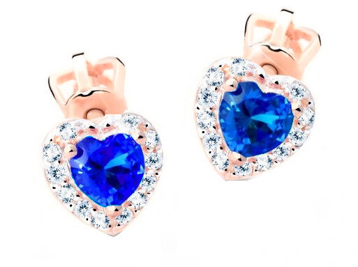 Cutie Jewellery Nežné náušnice s trblietavými zirkónmi Z8015-30-X-4 modrá