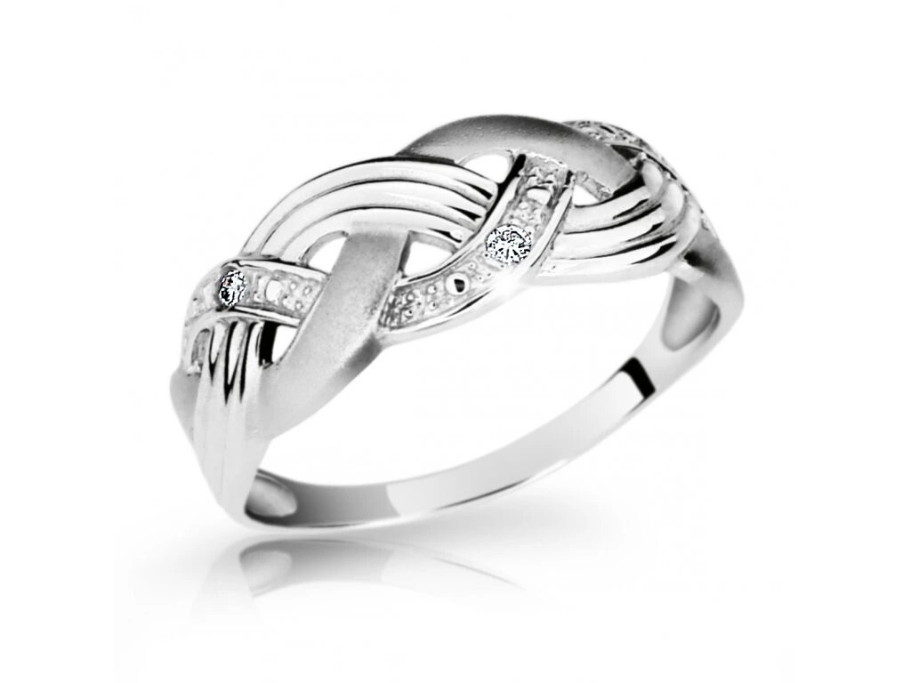 Cutie Diamonds Krásny prsteň z bieleho zlata s diamantmi DZ6745-1848-10-X-2 59 mm