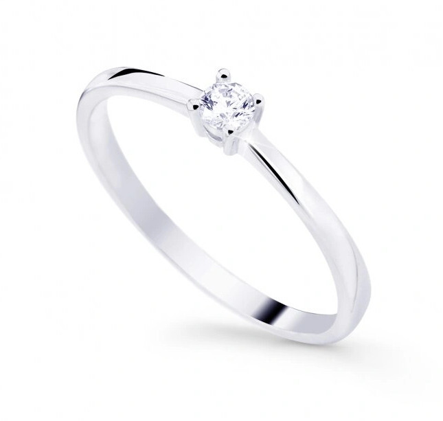 Cutie Jewellery Minimalistický prsteň z bieleho zlata Z8008-10-X-2 59 mm