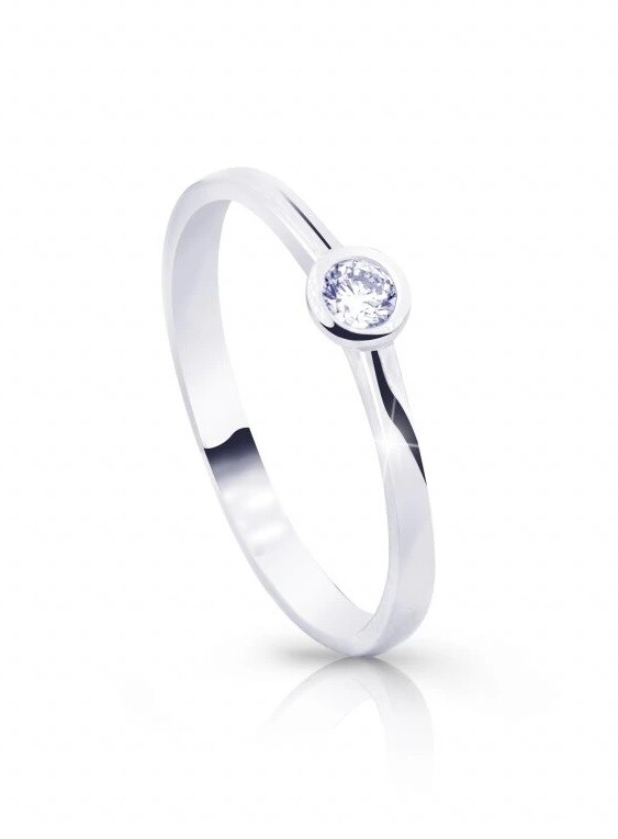 Cutie Diamonds Zásnubný prsteň z bieleho zlata s diamantom DZ8006-10-X-2 51 mm