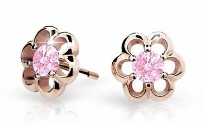 Cutie Jewellery Detské náušnice z ružového zlata C1947-30-X-4 ružová