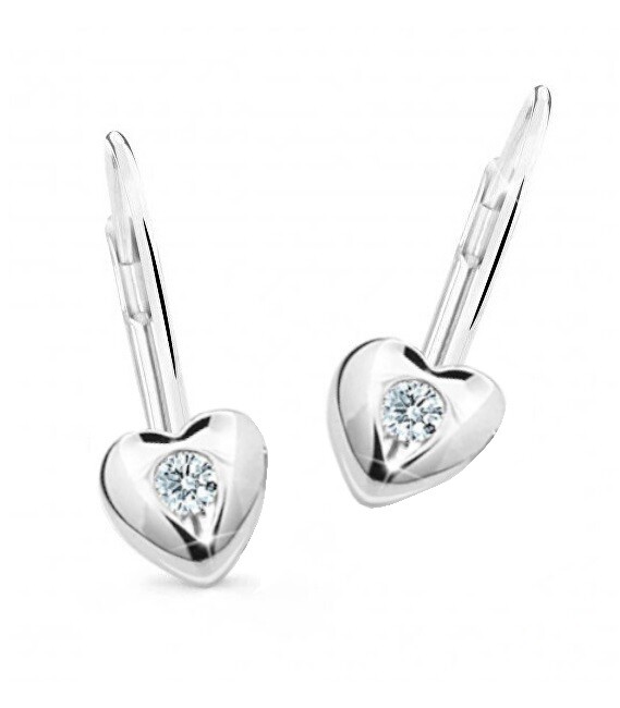 Cutie Jewellery Detské náušnice z bieleho zlata C1556-55-X-2 svetlo zelená