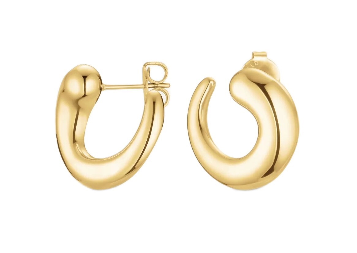 Rosefield Moderné pozlátené kruhy Dome JEDSG-J1216