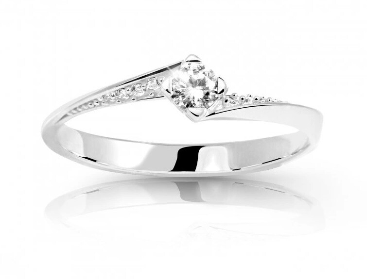 Cutie Diamonds Luxusný prsteň z bieleho zlata s diamantmi DZ6710-2101-10-X-2 64 mm