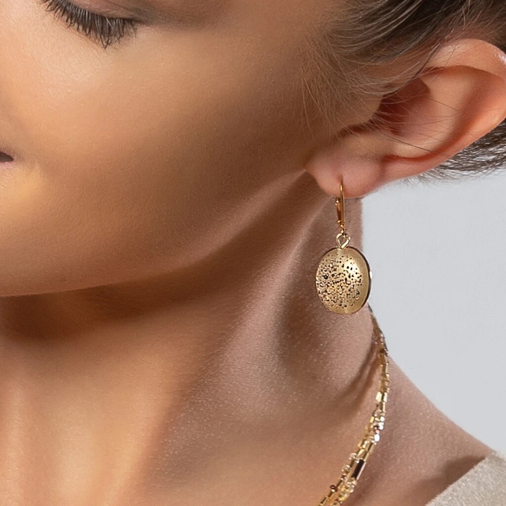 Lampglas Prekrásne náušnice Sand Pearl z perál Lampglas EP43