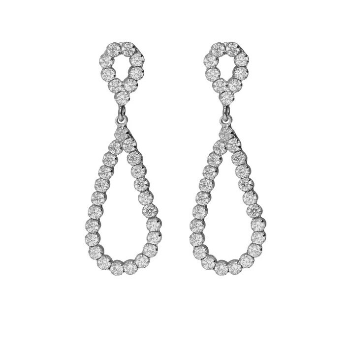 Victoria Cruz Visiace náušnice s kryštálmi Teardrop Lieve A5534-07HT