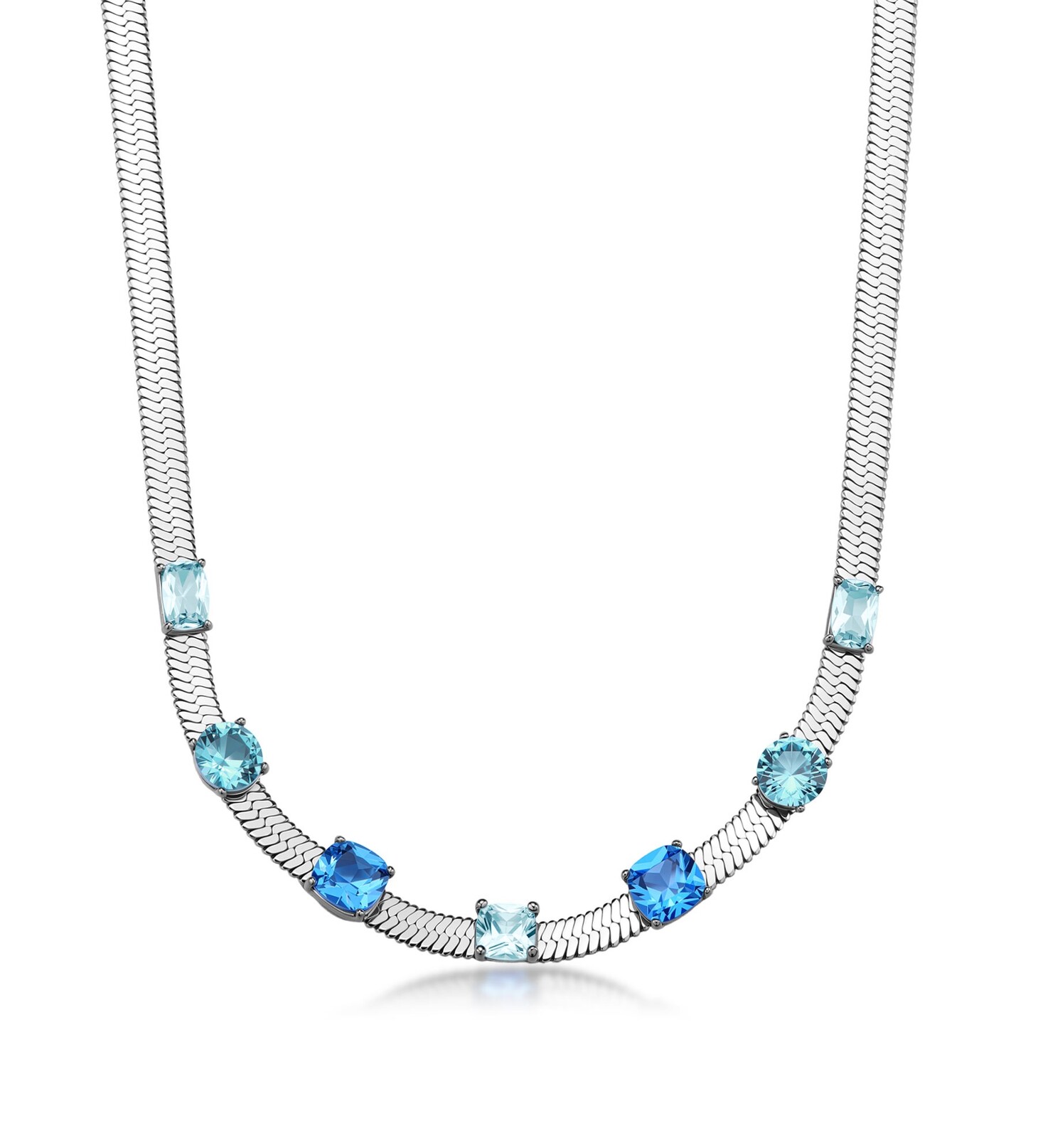 Brosway Elegantný náhrdelník Hádok s modrými zirkónmi Dreaming BIG05