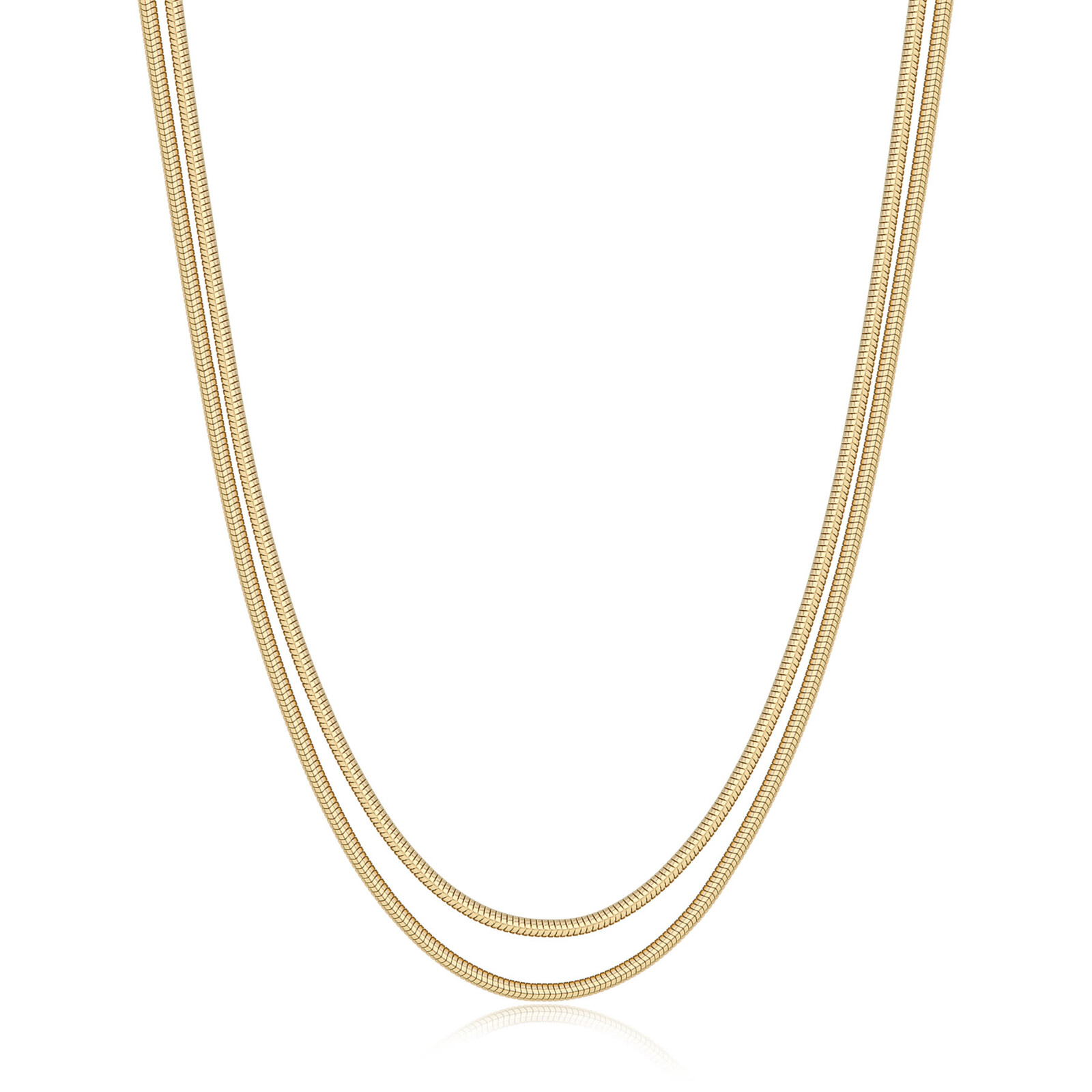 S'Agapõ Dvojitý pozlátený náhrdelník Hádok Chunky SHK111