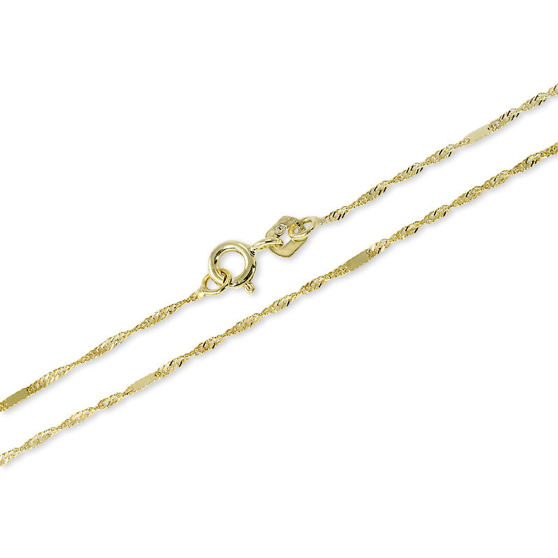 Soliter Retiazka zo žltého zlata Lambáda s doštičkami 50 cm 271 115 00277 00