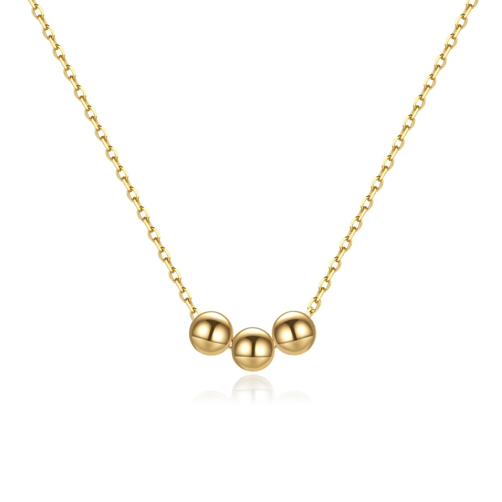 MOISS Pôvabný pozlátený náhrdelník pre ženy N0001032