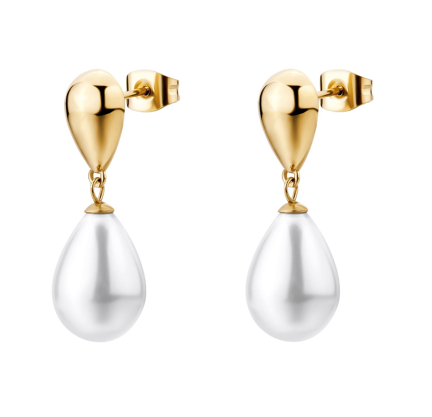 Brosway Visiace pozlátené náušnice so syntetickou perlou Perfect BPC75