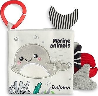 Sensillo Kontrastní knížka pro miminko black&white Delfínek