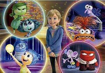 CLEMENTONI Puzzle V hlave 2: Riley a emócie 104 dielikov