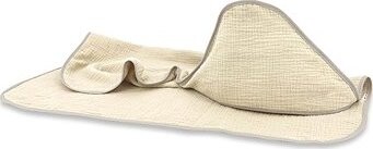 Baby Nellys Nature Mušelínová osuška s kapucí 80 × 80 cm, béžová