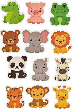 Kruzzel 26600 Pěnová zvířátka do koupele 12 ks